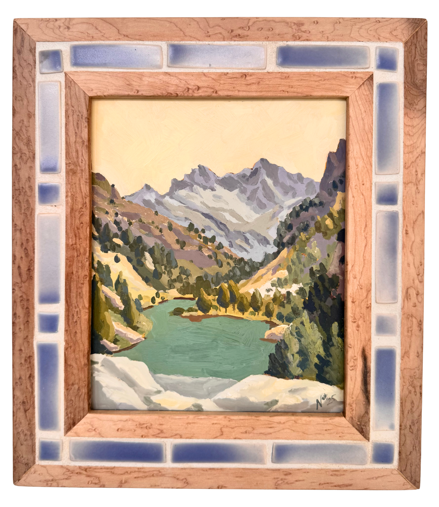 "Beribessi" ✦  Original Plein Air Oil Painting in Handmade Maple Frame ✦ Spain Plein Air Collection