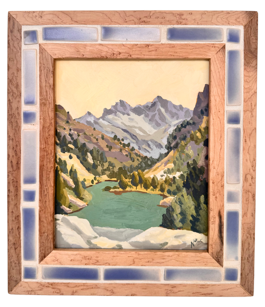 "Beribessi" ✦  Original Plein Air Oil Painting in Handmade Maple Frame ✦ Spain Plein Air Collection