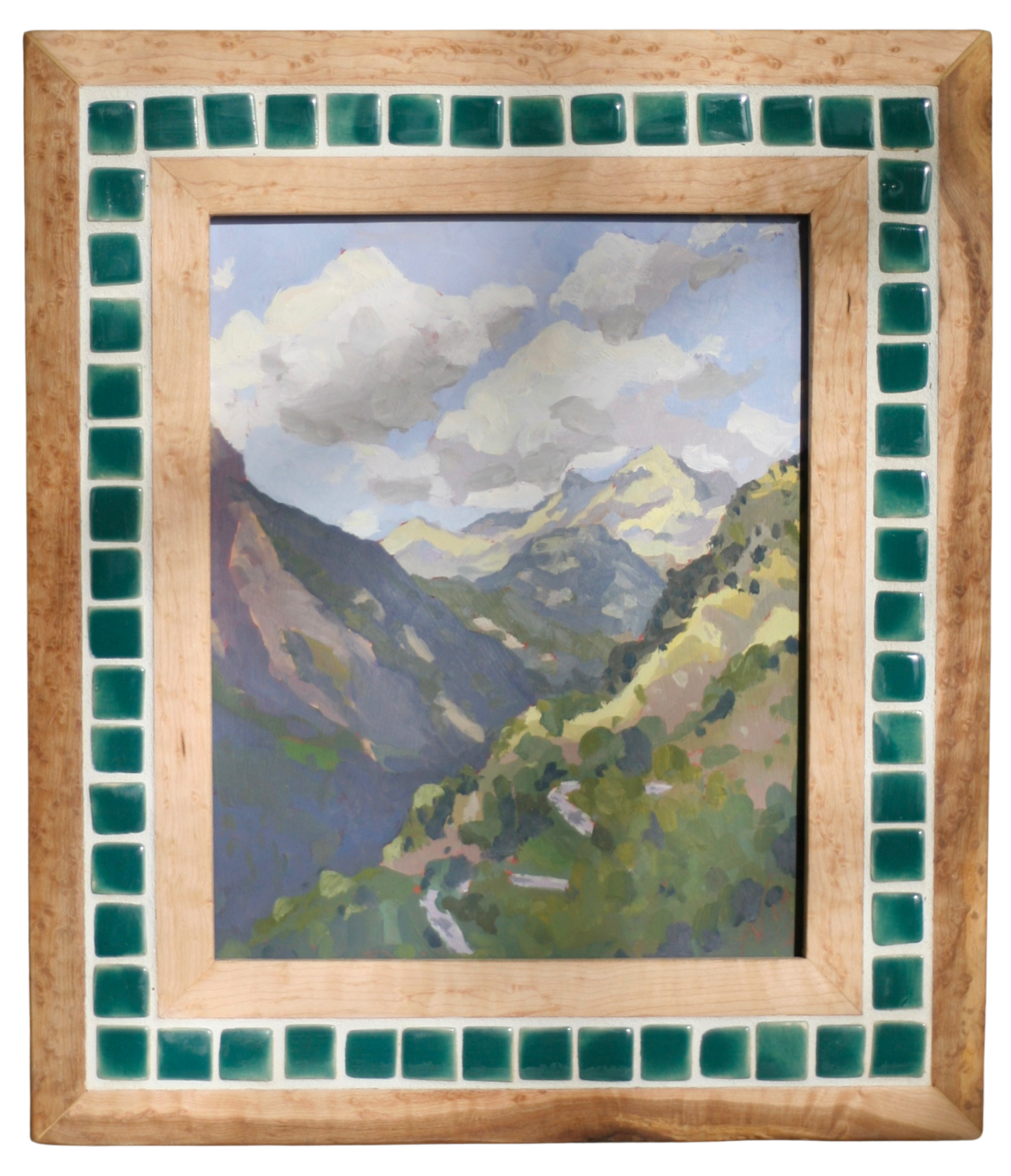 "Valle de Boi" ✦  Original Plein Air Oil Painting in Handmade Maple Frame ✦ Spain Plein Air Collection