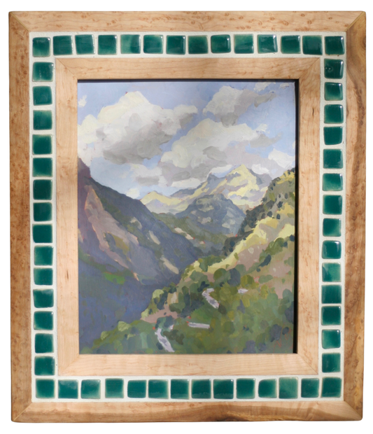 "Valle de Boi" ✦  Original Plein Air Oil Painting in Handmade Maple Frame ✦ Spain Plein Air Collection