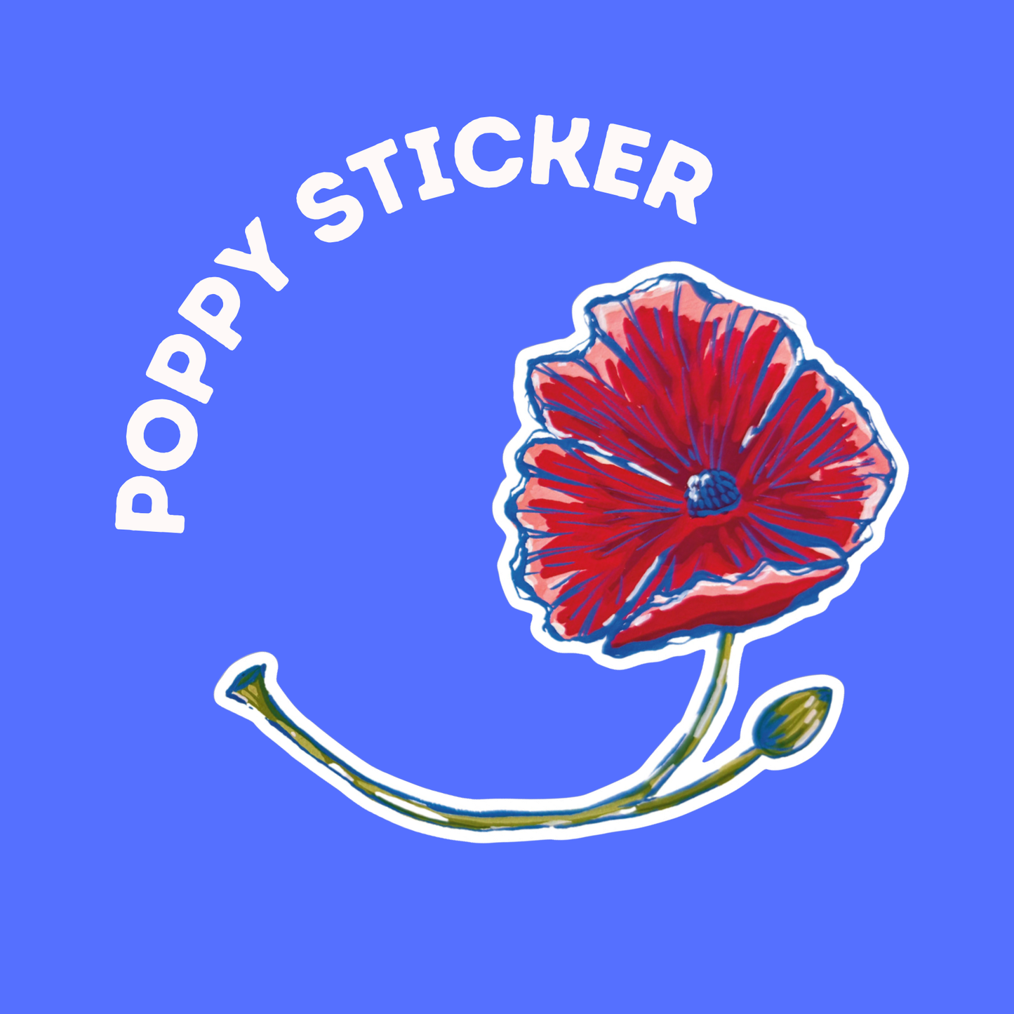 Poppy Sticker