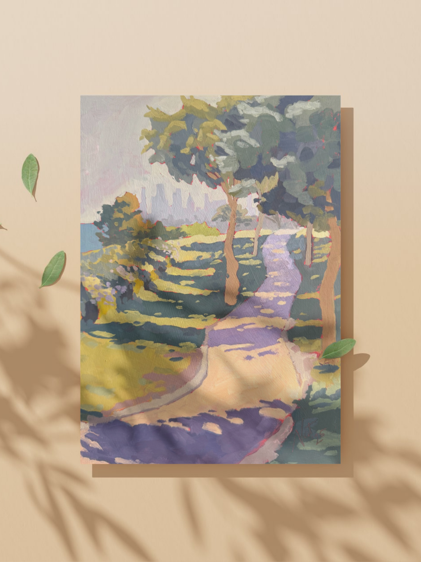 "Golden Hour Bike Path" Print