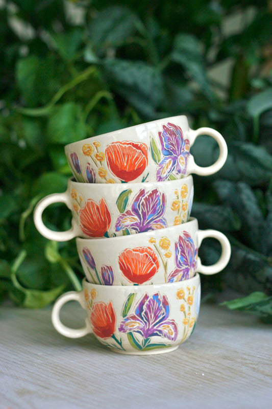 California Wildflower Cappuccino Cup