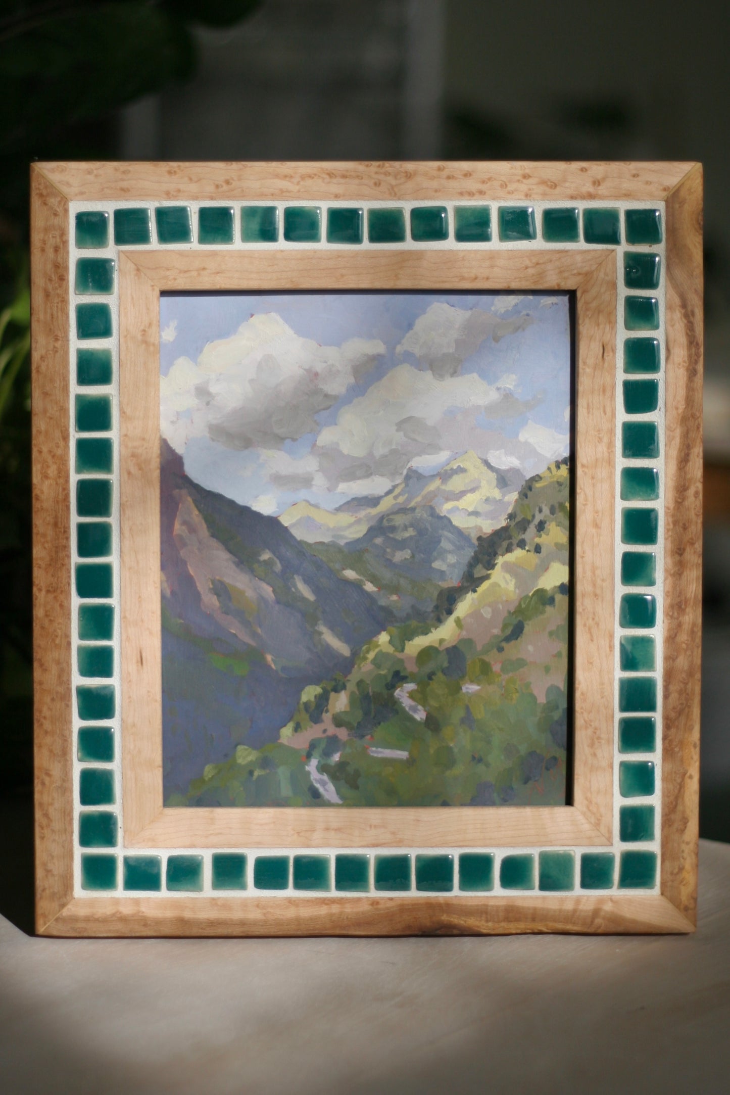"Valle de Boi" ✦  Original Plein Air Oil Painting in Handmade Maple Frame ✦ Spain Plein Air Collection