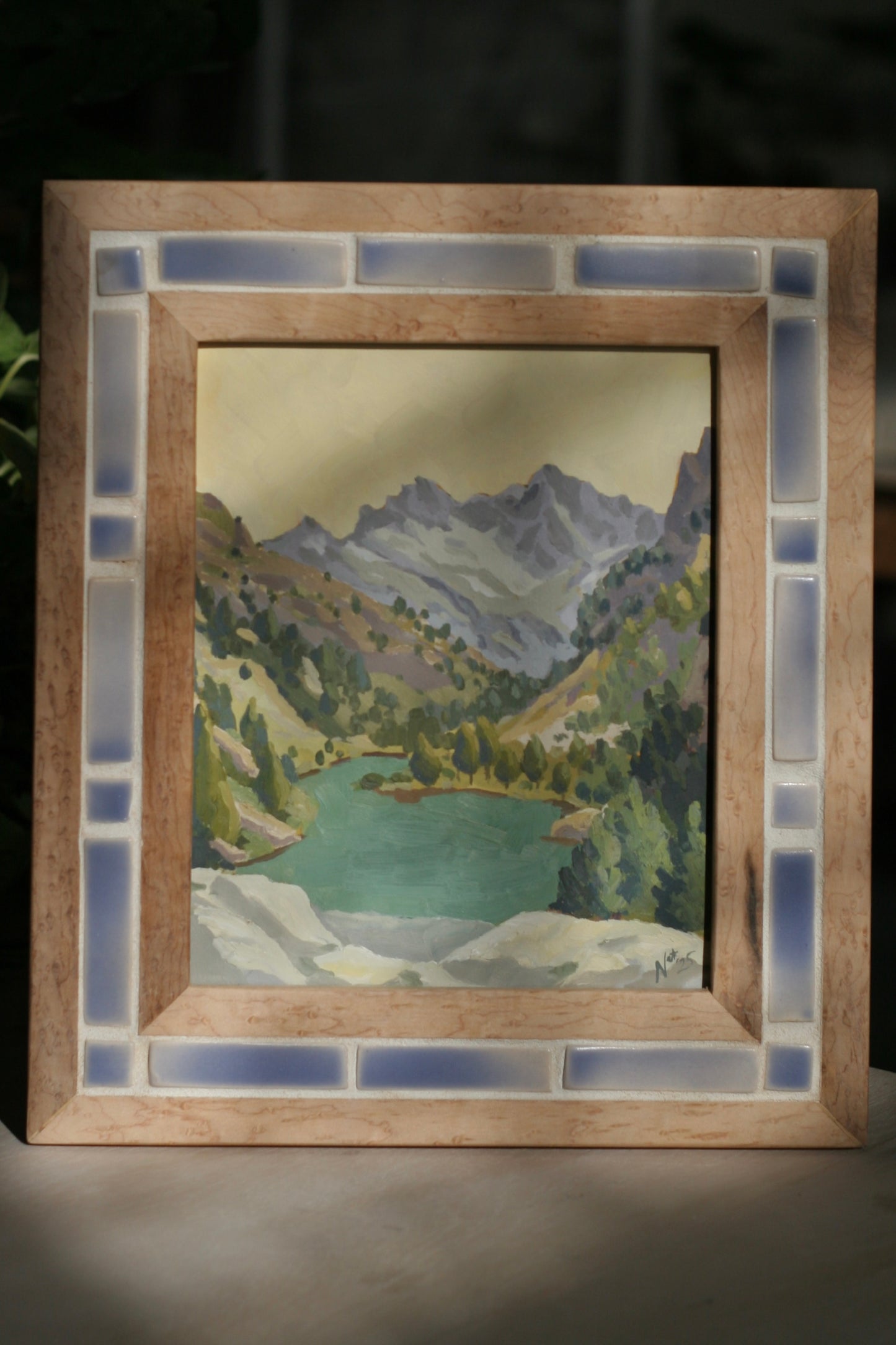 "Beribessi" ✦  Original Plein Air Oil Painting in Handmade Maple Frame ✦ Spain Plein Air Collection