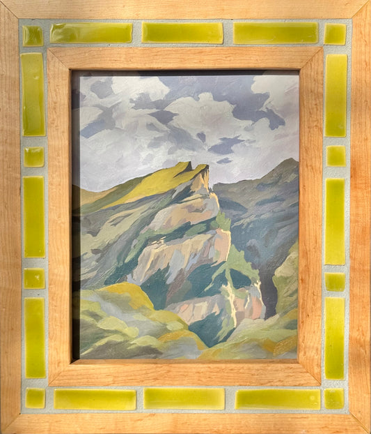 "Pico de Mondoto" ✦  Original Plein Air Oil Painting in Handmade Maple Frame ✦ Spain Plein Air Collection