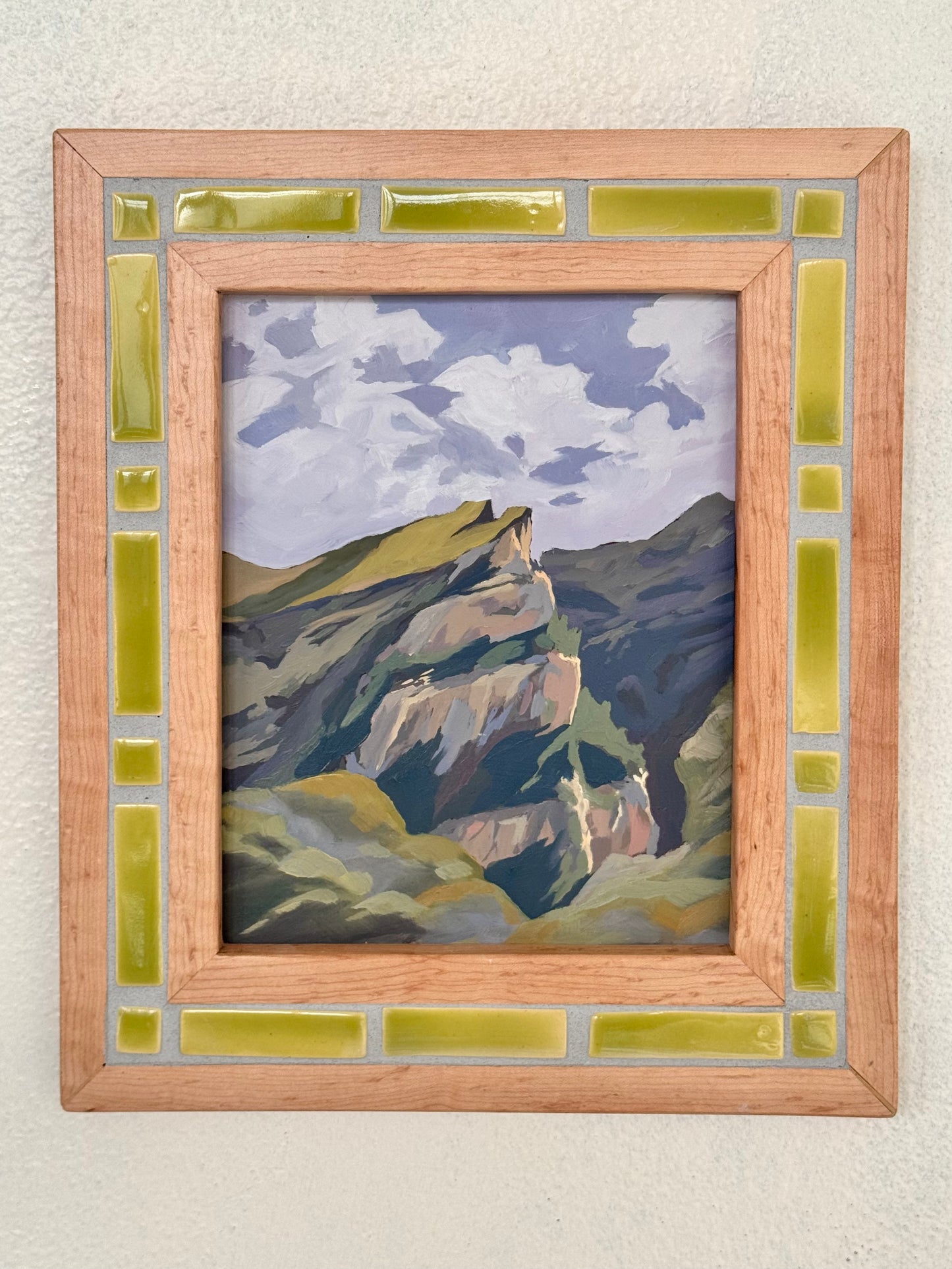 "Pico de Mondoto" ✦  Original Plein Air Oil Painting in Handmade Maple Frame ✦ Spain Plein Air Collection