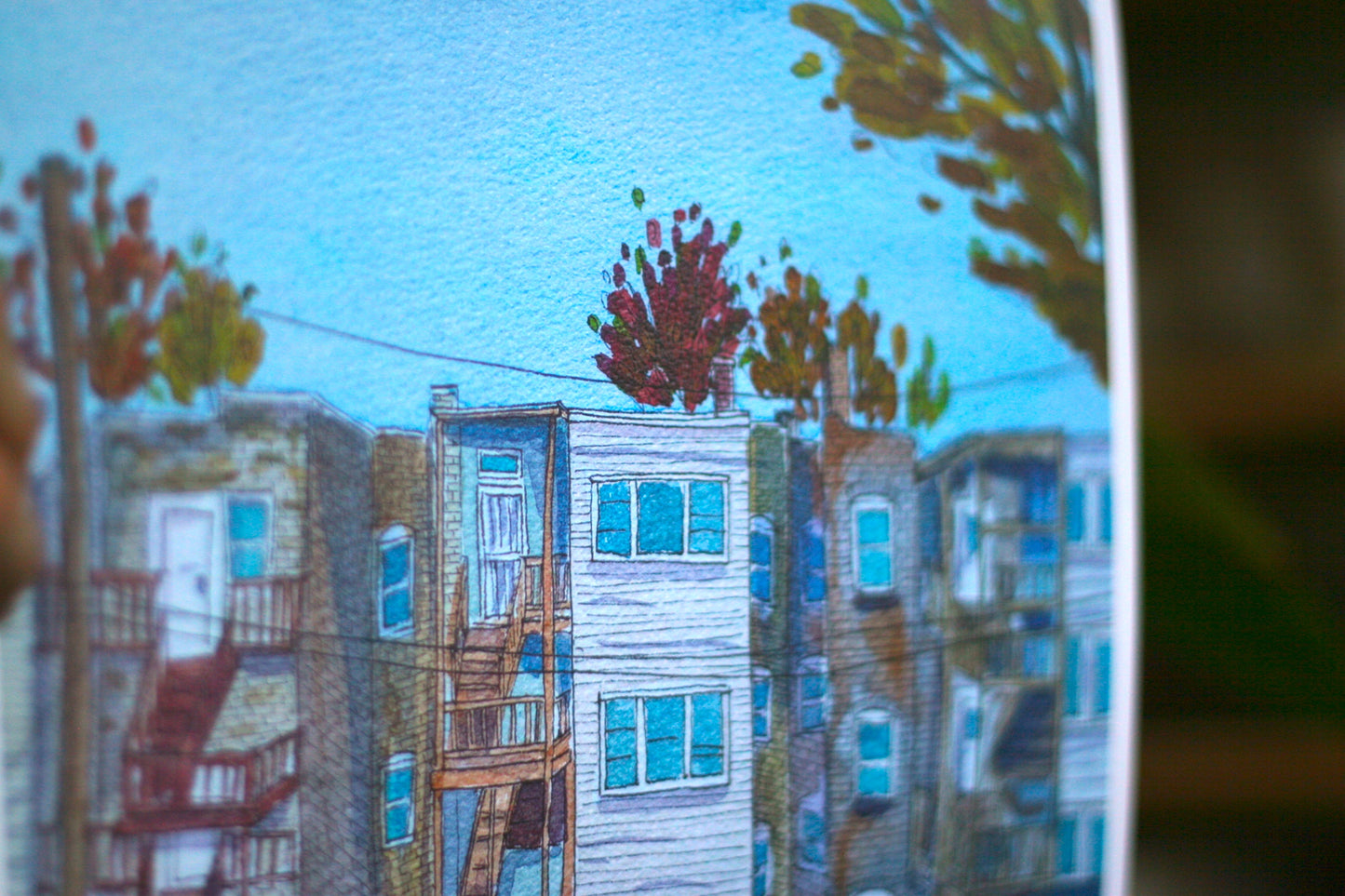 Alley Watercolor Print